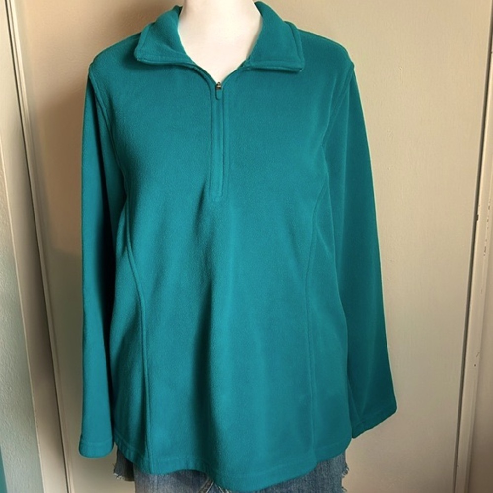 Land’s End Women’s Quarter Zip Pullover Long Sleeve Fleece Jacket - Picture 9 of 9